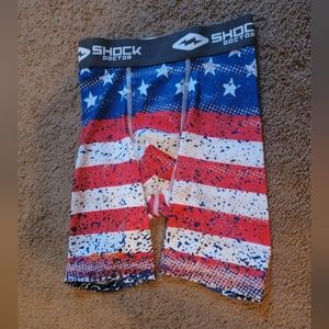 Boys shock doctor compression shorts with cup pocket